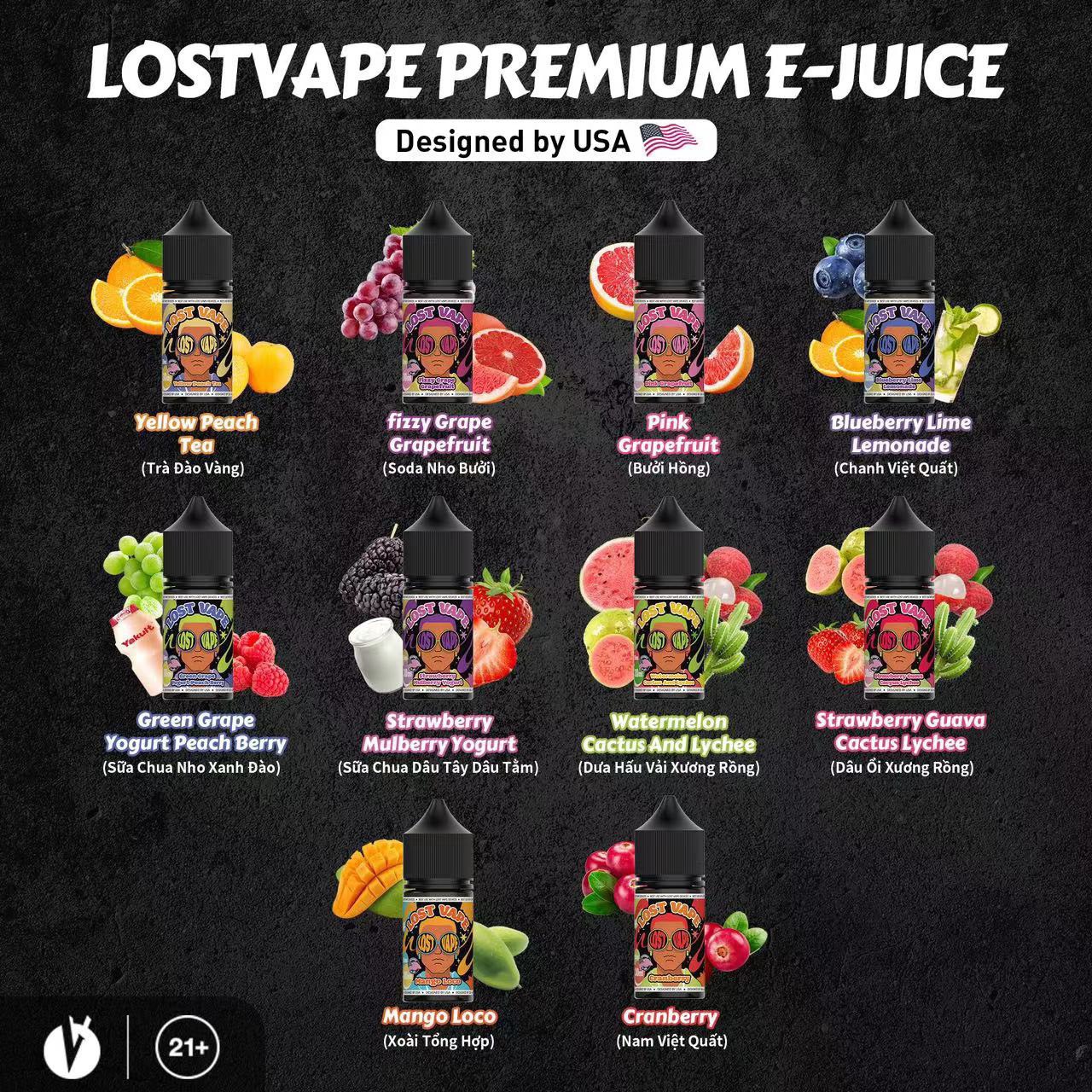 Juice Pod ngon của hãng Lost Vape Premium